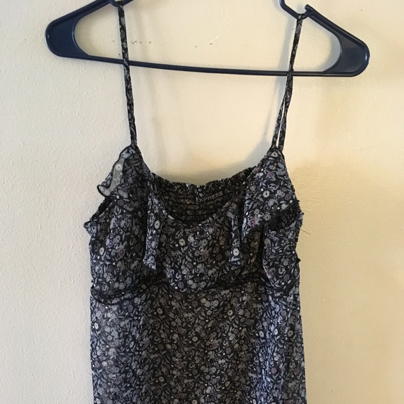 Large Express Floral  Spaghetti Strap Top - Picture 1 of 4